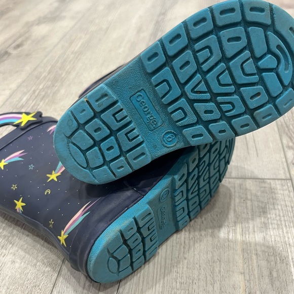 GEORGE Girl rain boots size 6 - Picture 2 of 3